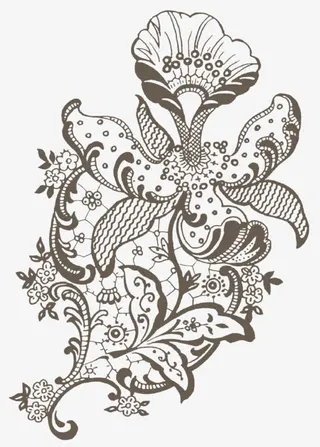 卡通手绘复古花纹底纹免抠