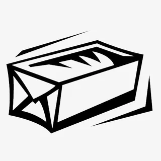 侧倒着的牛奶盒手绘免抠