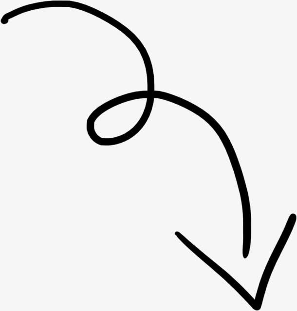 钢笔画的箭头png素材免抠