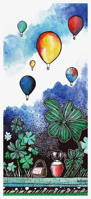 矢量热气球免抠