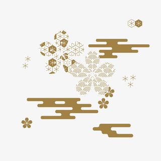 祥云 金色 国潮 金色祥云免抠