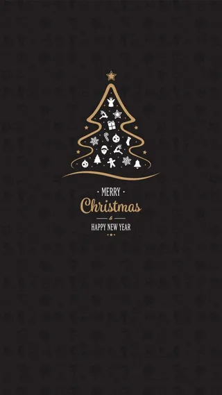 圣诞黑色H5背景高清