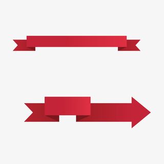 红色横幅矢量创意图像免抠标签元素