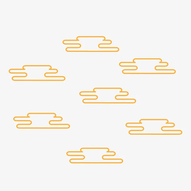 祥云 金色 国潮 金色祥云免抠