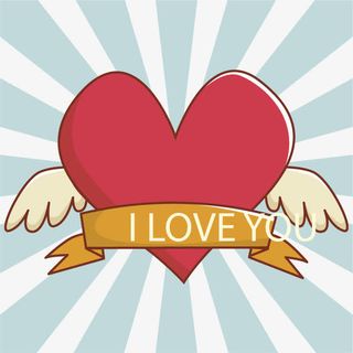 小翅膀爱心免抠