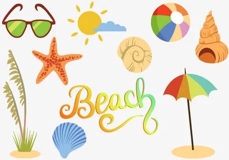 好玩的海边免抠