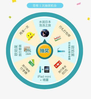 您有一次抽奖机会免抠