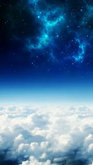 蓝色星空天猫背景免抠