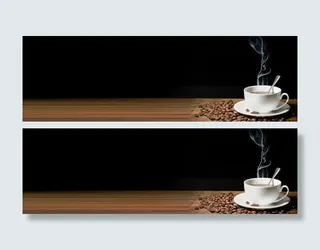 咖啡没事主题淘宝海报免抠