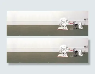 卡通小人背景banner