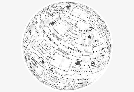 地球电路板背景素材免抠