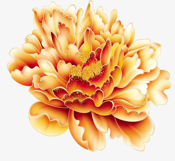 牡丹花矢量图免抠