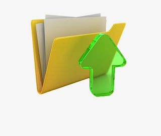 蓝色手绘文件夹免抠