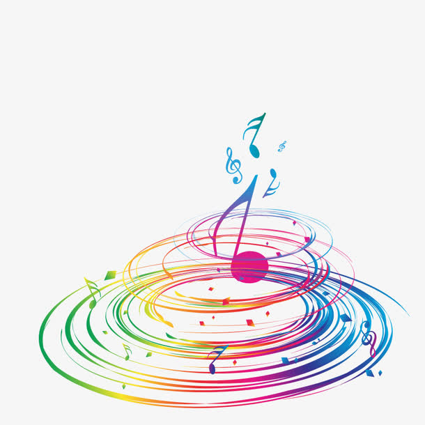 七彩音符乐章免抠
