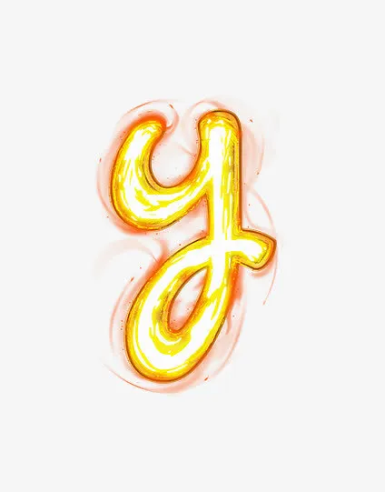 荧光棒字母y免抠