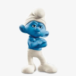 不高兴的smurfs-icons免抠