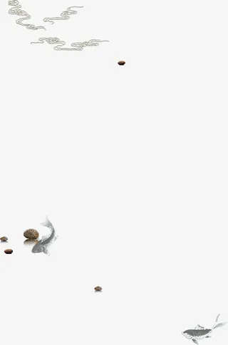 中国风复古祥云灰色中秋免抠