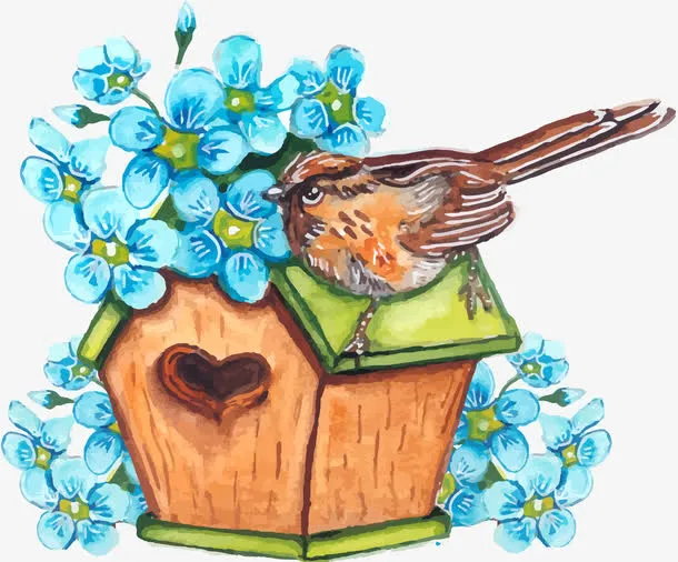 矢量春天来了免抠