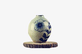 青瓷质感花瓶素材免抠