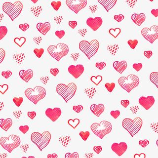 粉色水彩爱心免抠