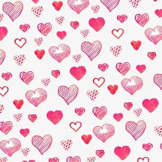 粉色水彩爱心免抠