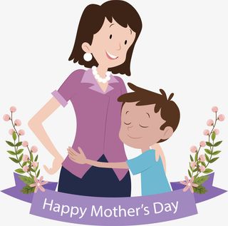 妈妈和儿子母子形象免抠