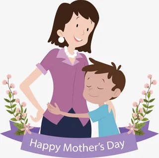 妈妈和儿子母子形象免抠