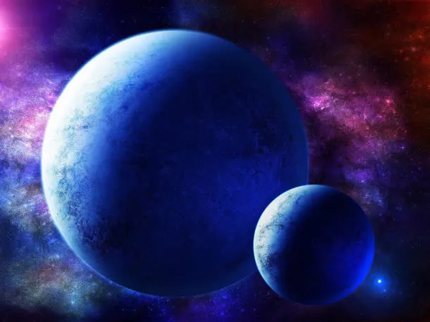 宇宙银河的星球紫色蓝色光效酷炫免抠