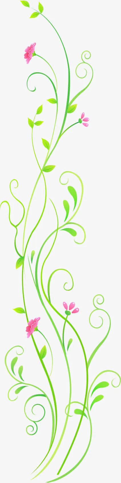 绿色花纹免抠
