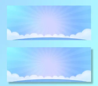 蓝色放射状背景图免抠