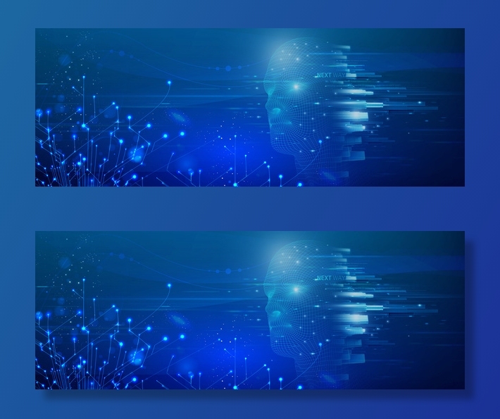 科技背景人工智能光效电路免抠