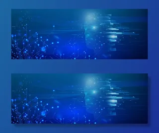 科技背景人工智能光效电路免抠