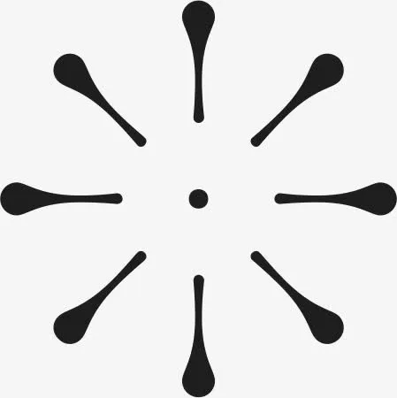 角花底纹花型对称平面图形免抠