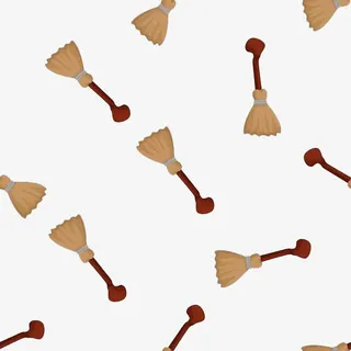 卡通魔法扫帚免抠