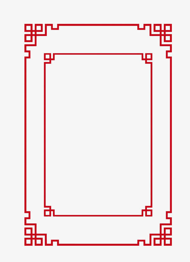 喜庆春节中国风线框免抠