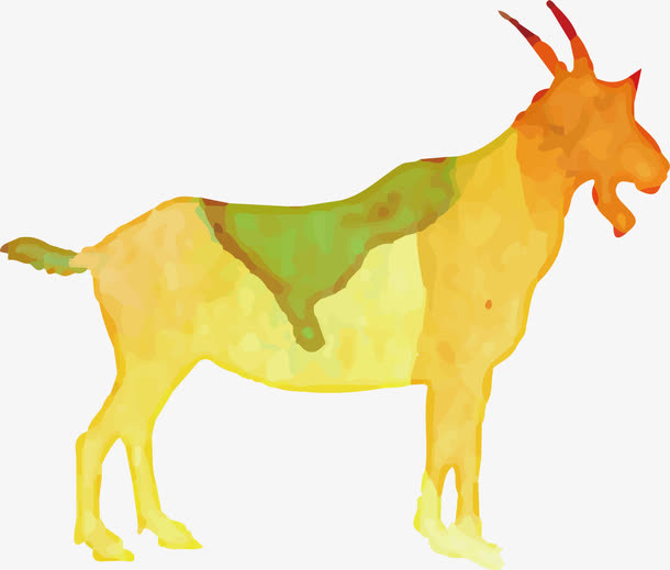 小羊剪影矢量图免抠