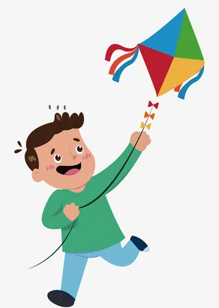 惊蛰节放风筝元素免抠