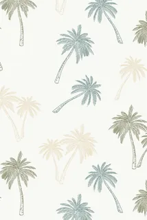 手绘椰树简约海报设计背景高清