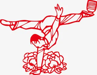 民族矢量剪纸图免抠