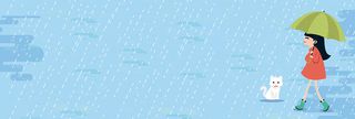 二十四节气雨水卡通banner高清