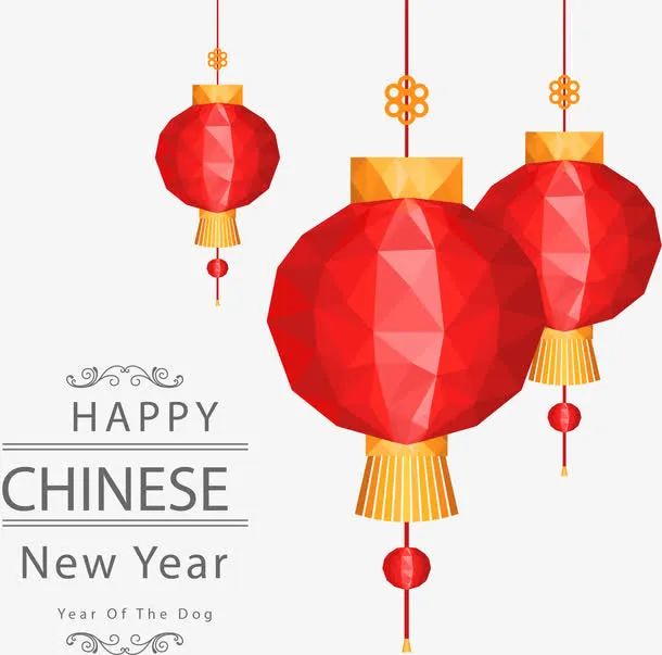 新年红灯笼装饰免抠