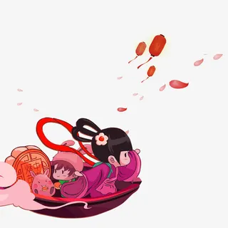 中秋嫦娥素材免抠