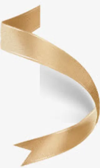 黄色开通丝带创意免抠