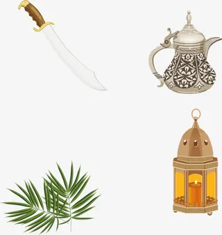 手绘西洋匕首酒壶免抠