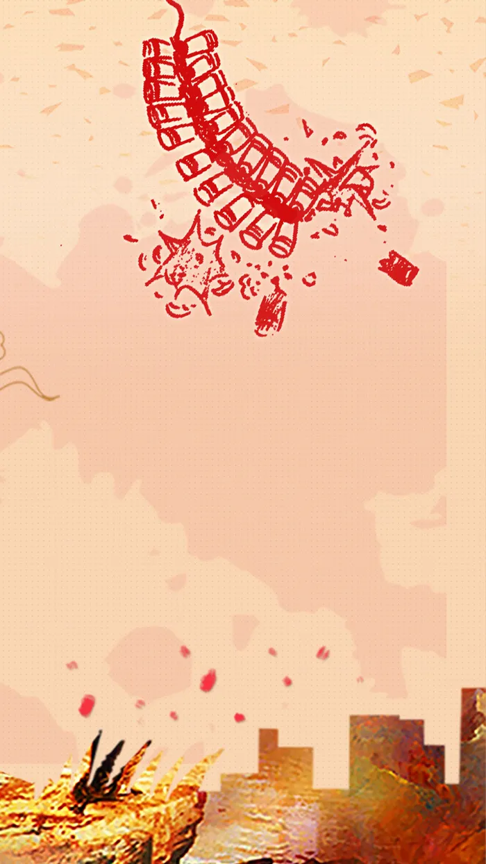 新春中国风炮竹H5背景素材高清