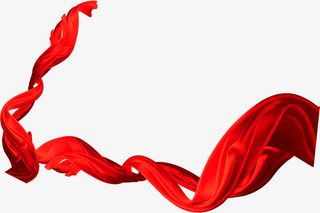 红色中国风喜庆丝带+免抠