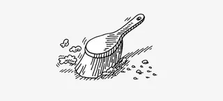 扫尘的画面的简笔画免抠