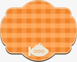 卡通方格边框免抠