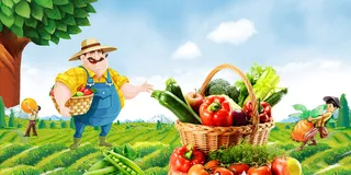 创意果农新鲜果蔬海报背景素材高清