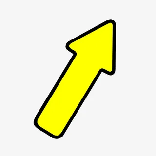 卡通黄色的箭头标识PNG免抠